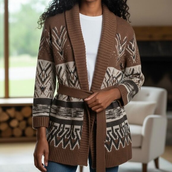 Lucky Brand Geometric Women's Cardigan Medium - Picture 1 of 8